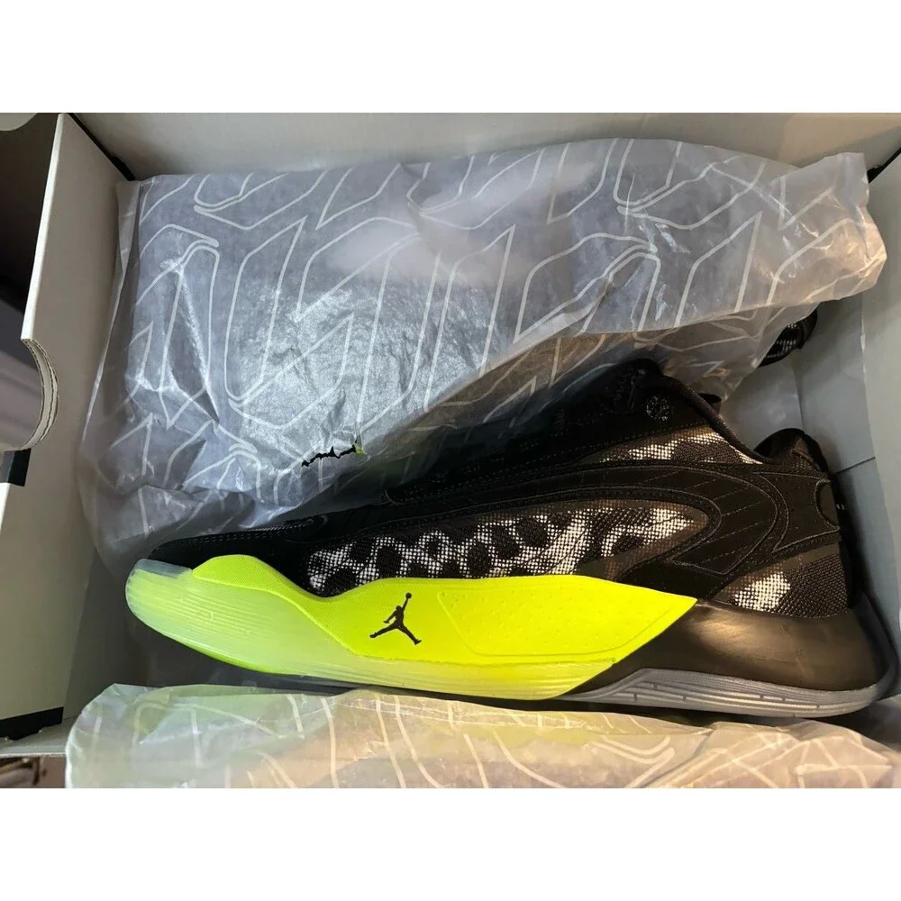 New Men’s Air Jordan Luka 2 Black/White Volt Shoes Size 9.5 NIB Authentic